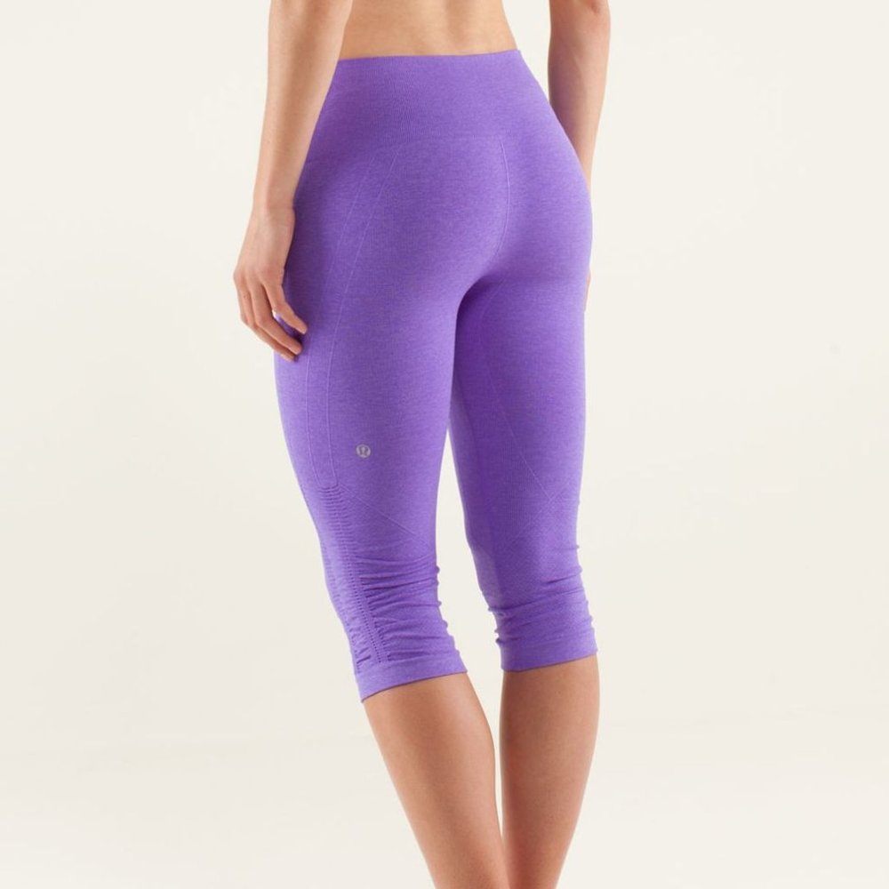 Lululemon In The Flow Crop Power Purple
